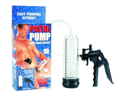 your shaft into this ultra powerful sucking sensation. Reach your maximum potential with this easy grip pump. Watch your engorged penis grow as it is stimulated by the soft noduled sleeve.

Measurements: Cylinder is 8.5 inches in length and 8.5 inches in circumference. The hose reaches 23 inches in length.

Material: PVC sleeve and hose, ABS cylinder and pump.
